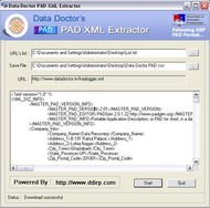 PAD XML Information Retrieval Tool screenshot